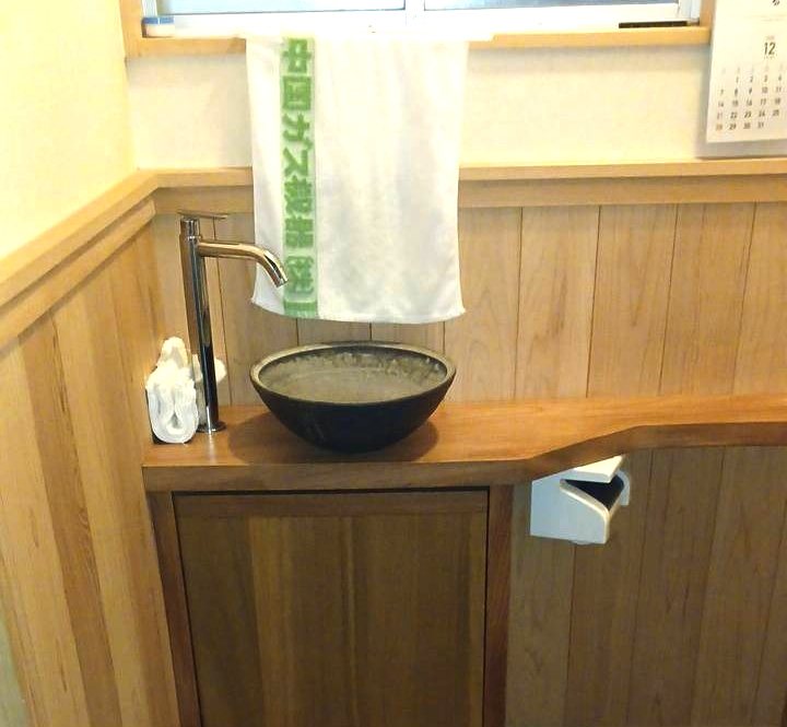 再利用した手洗いボウル