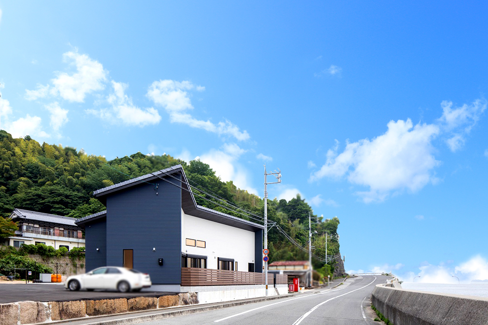 どの部屋からも海の見える家